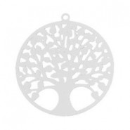Metall Bohemian Anhänger Tree of life 25mm Silber